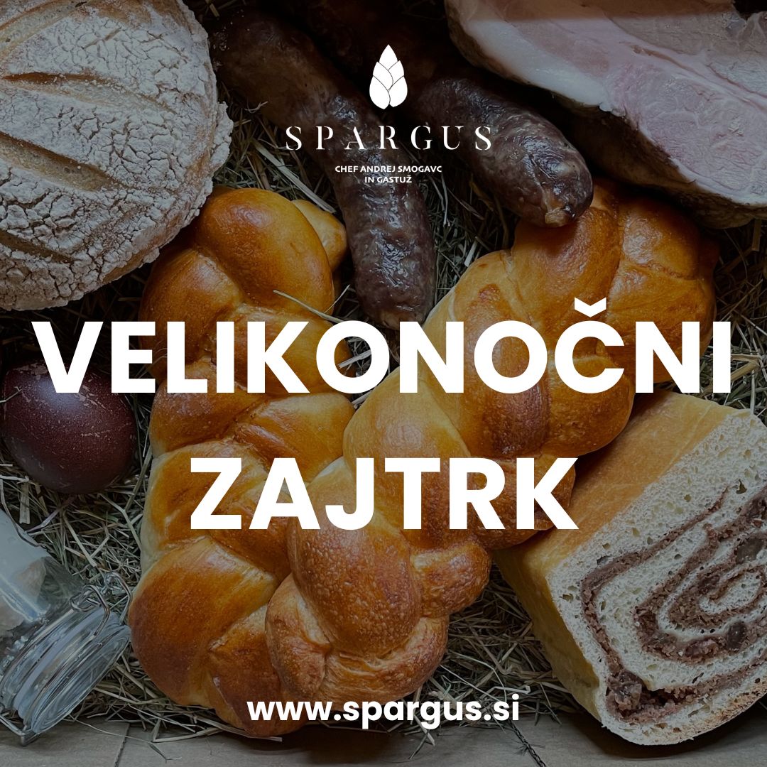 Velikonočni paket 2026 Restavracija Spargus z domačo potico, šunko, klobaso, pirhi in domačim kruhom