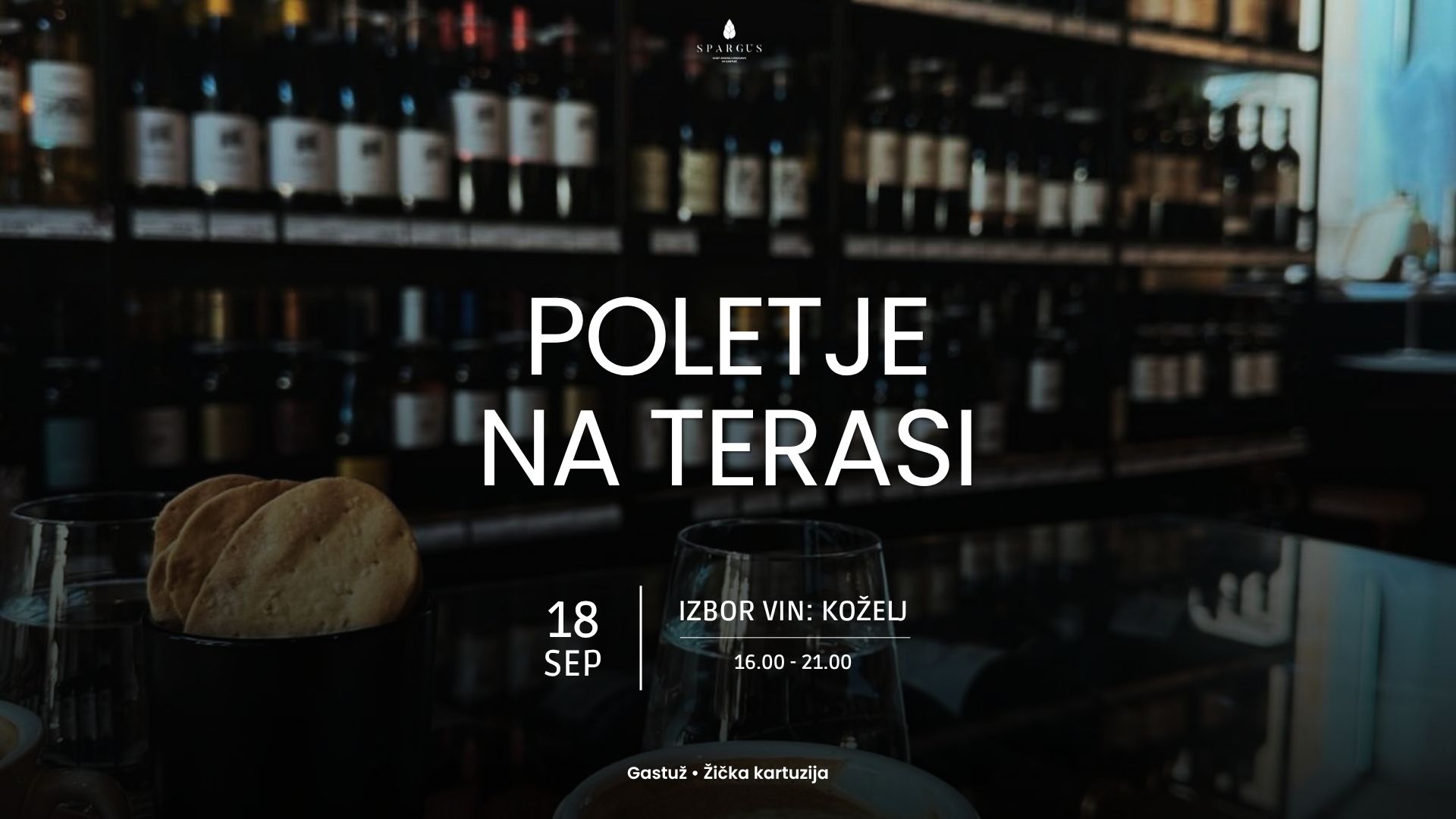 Alt text naslovne fotografije: Poletje na terasi s Koželjem v Gastužu ob Žički kartuziji